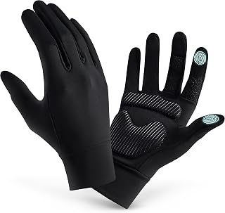FitsT4 Sports Padded Ice Skating Gloves, Non-Slip Silicone Figure Skating | Girls & Women Touchscreen Protective Gloves for Skating Practice, 5MM Padding, Fleece Stretchy Fit