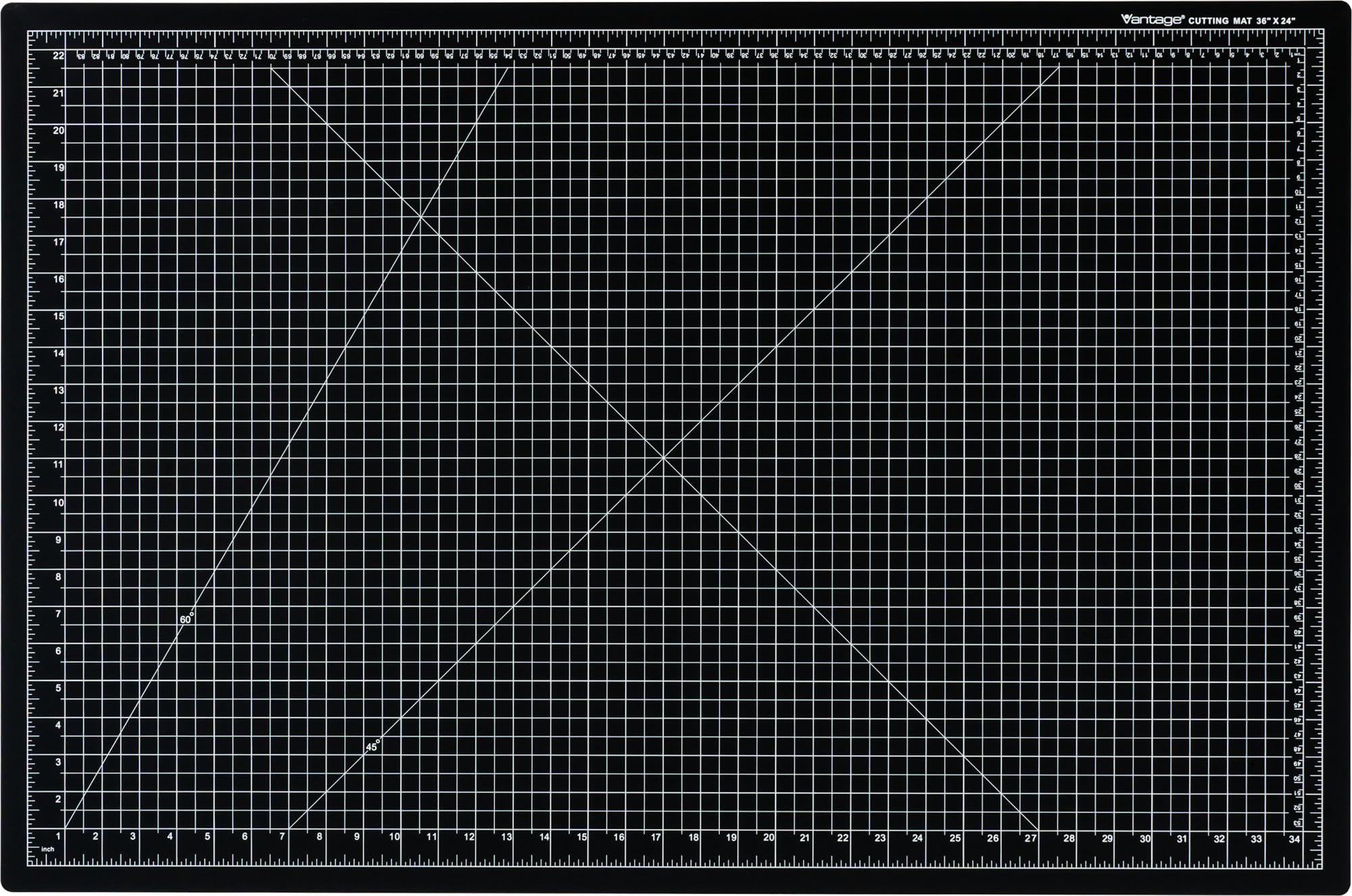 Dahle Vantage 10673 Premium Self-Healing Cutting Mat, 24"x36", 1/2" Grid, 5 Laye