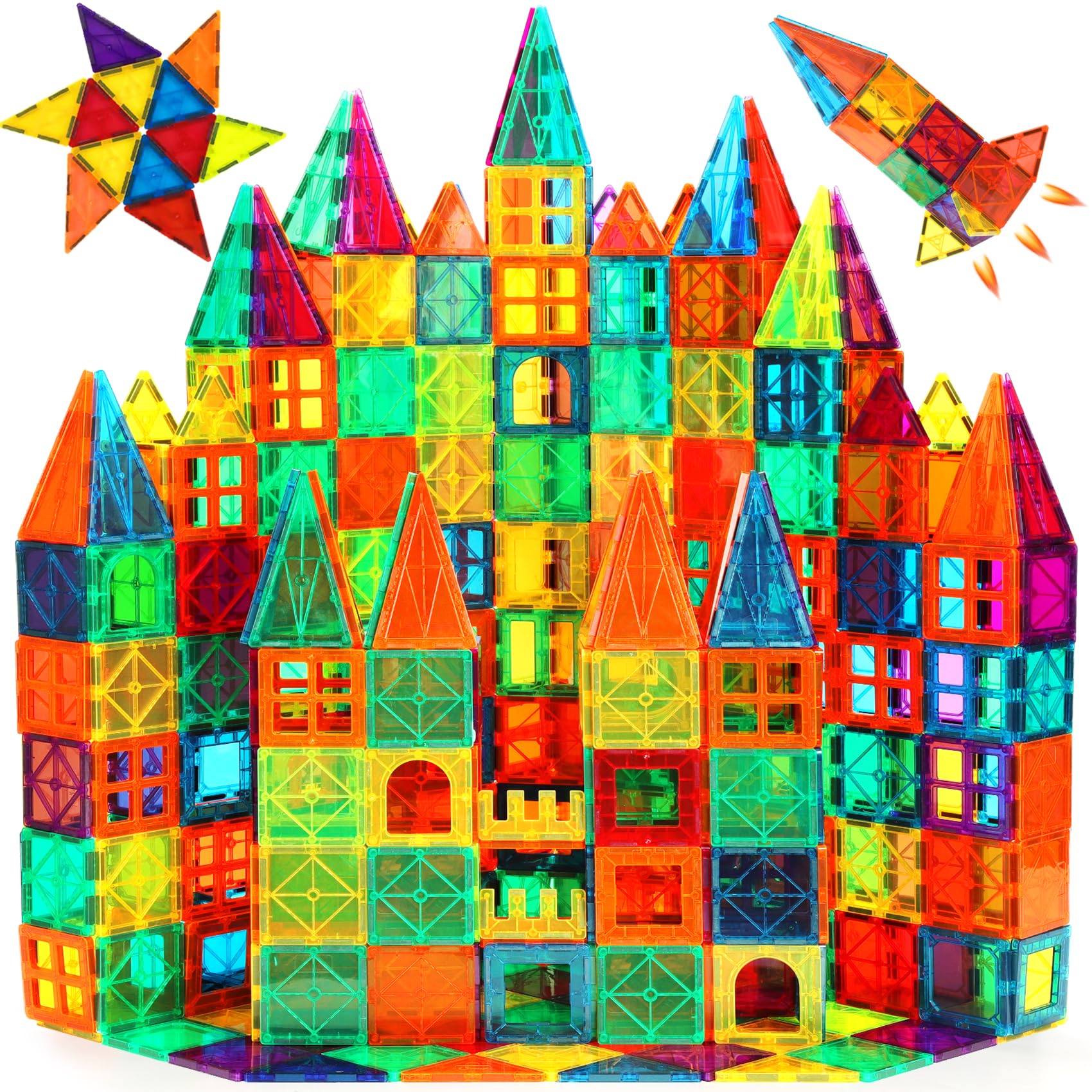 Magnetic Tiles, 110PCS Magnet Building Set, Magnetic Building Blocks,Constructio