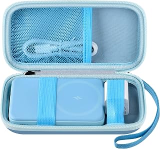 Power Bank Case for Anker MagGo 633/622/621/321 Portable Charger, Box Only | 5000mAh/10000mAh Magnetic Battery Wireless Power Delivery, Hard Shell, for Commuters/Travelers, Office/Gym/Flights, Blue