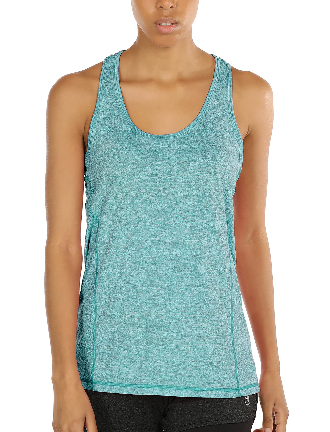 icyzone Women's Sports Tank Top Racerback Yoga Shirt Sleeveless Running Fitness 