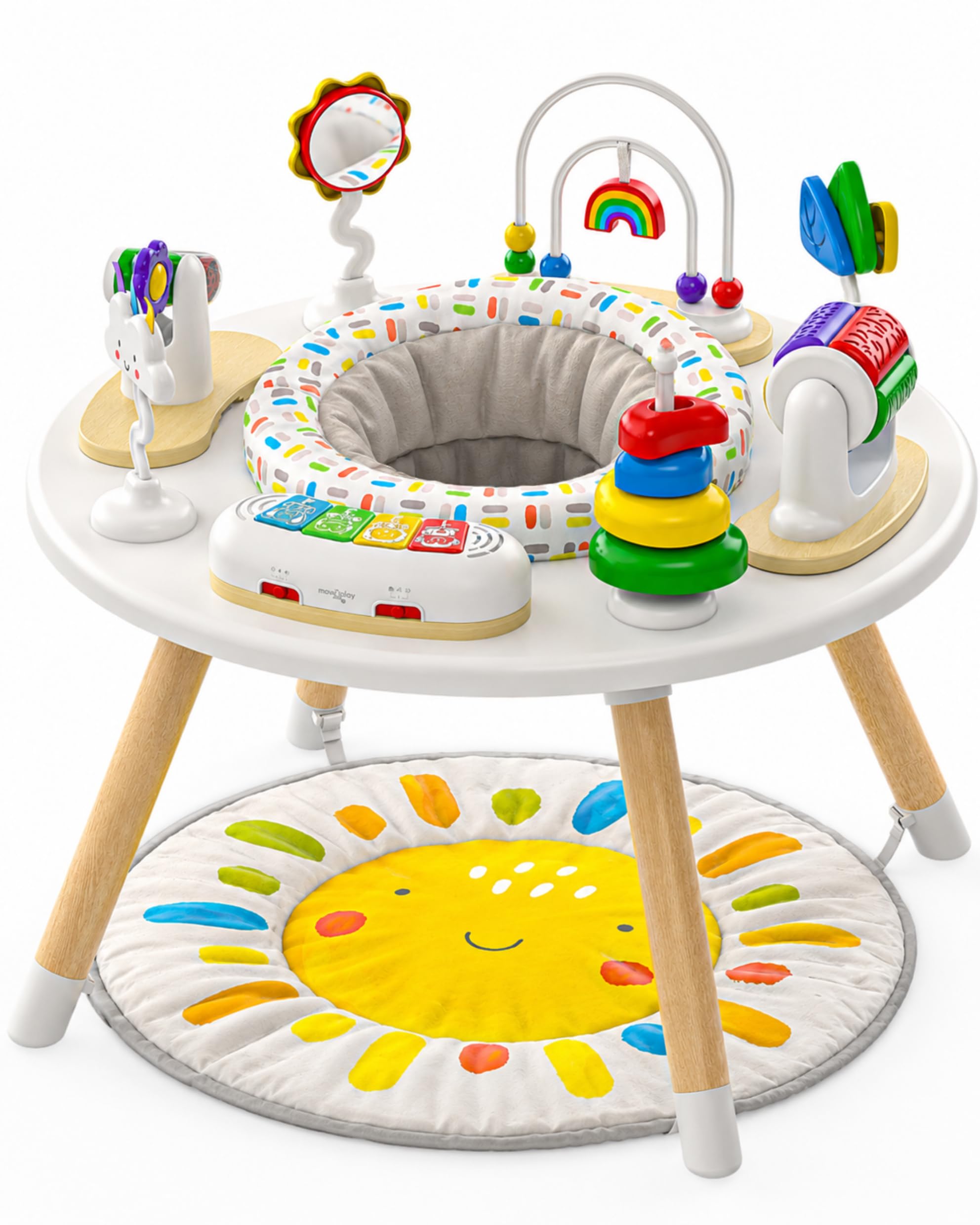 Little Acorn, 4-in-1 Baby Activity Center | Montessori-Inspired Design | 8 Inter