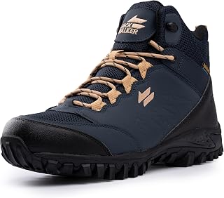 Jack Walker JW6255 Men's Waterproof Suede Hiking Boots | Hydroguard Waterproof, Suede Leather, Breathable Mesh, Lightweight, High-Grip Sole, Padded Ankle Support, Hiking