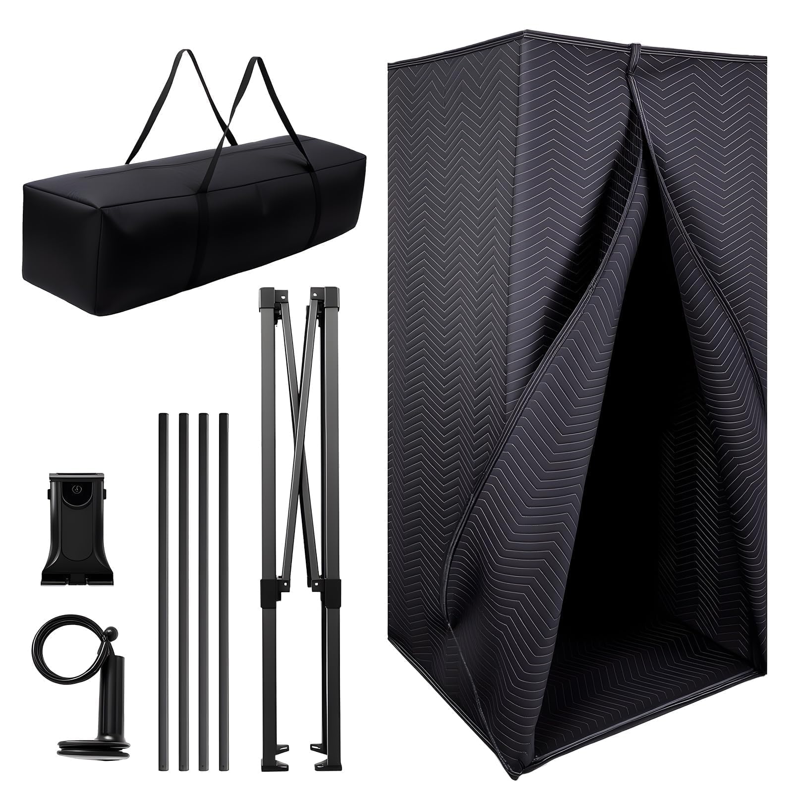 Portable Vocal Booth, Foldable Recording Booth with Travel Bag | 6-5/16 ft Heigh