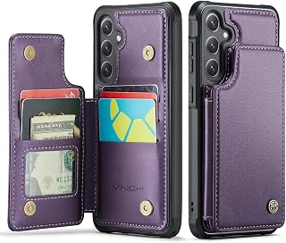 Vinich for Samsung Galaxy S24 Plus Wallet Case with Card Holder, Purple