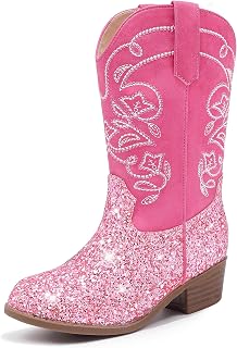 LAURMOSA Cowgirl Boots for Girls Western Cowboy Boots Horse Riding for Kids