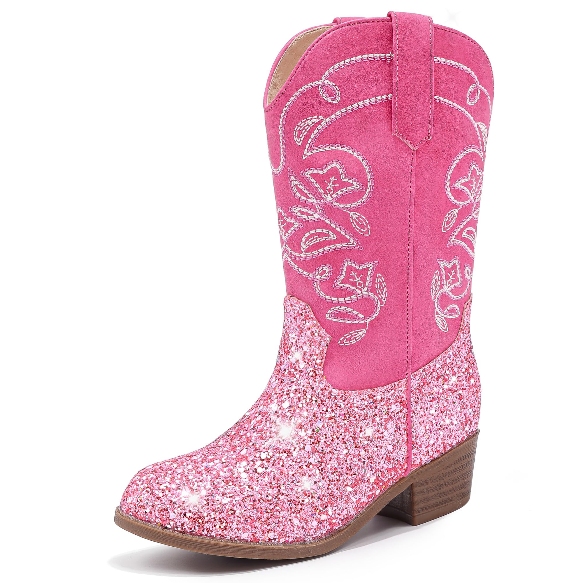 LAURMOSA Cowgirl Boots for Girls Western Cowboy Boots Horse Riding for Kids