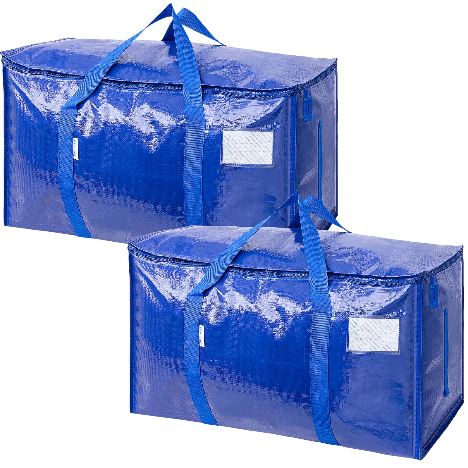 TICONN 2 Pack Extra Large Moving Bags Heavy Duty with Zippers & Carrying Handles