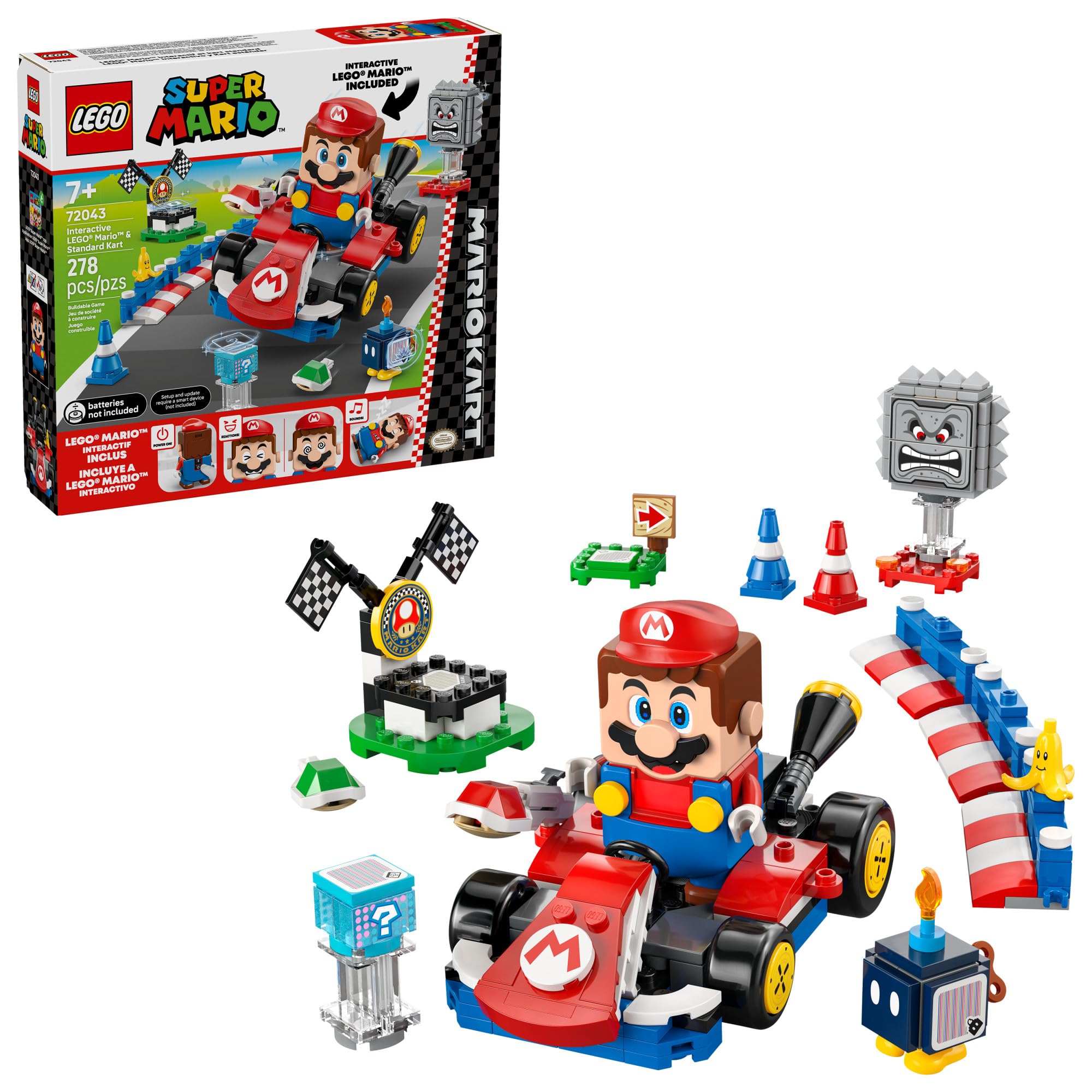 LEGO Super Mario: Mario Kart – Interactive Mario & Standard Kart Building Toy - 
