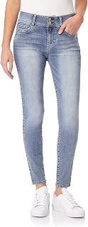 WallFlower Women's Flirty Curvy Skinny High Rise Insta Stretch Juniors Jeans (Standard and Plus)
