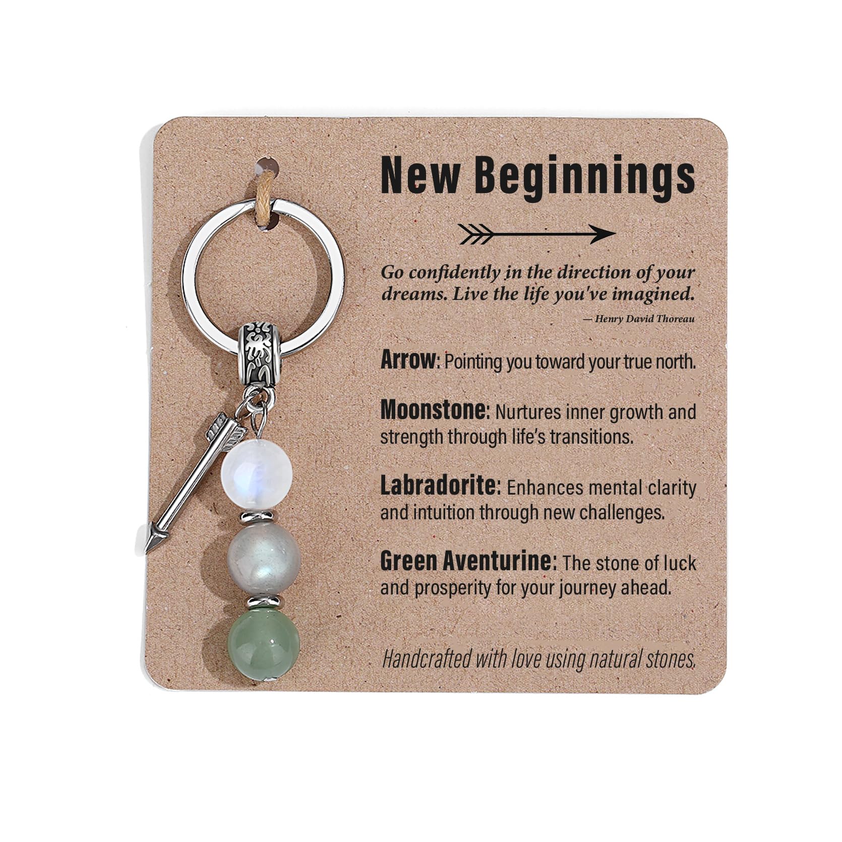 Quietsun Keychain Cute Women Gifts-New Beginnings/Birthday Gifts for Best Friend