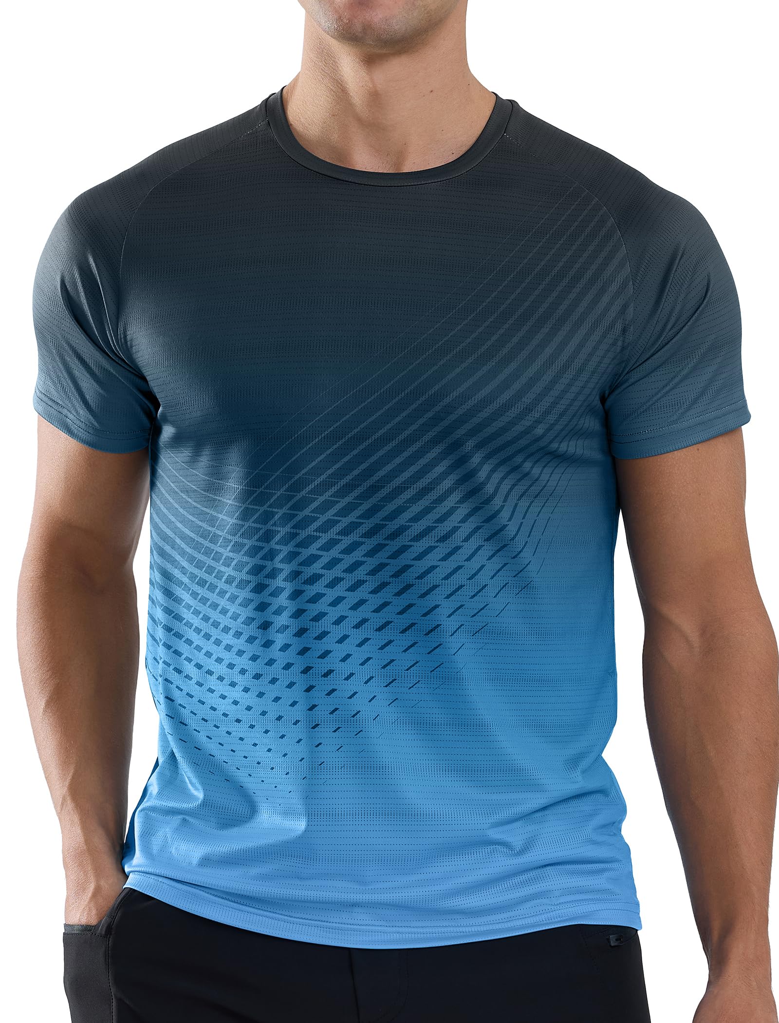 Men’s T-Shirts Gym Running T Shirts for Men Moisture Wicking Athletic Sport Brea