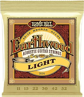 Ernie Ball Earthwood Light 80/20 Bronze Acoustic Guitar Strings - 11-52 Gauge