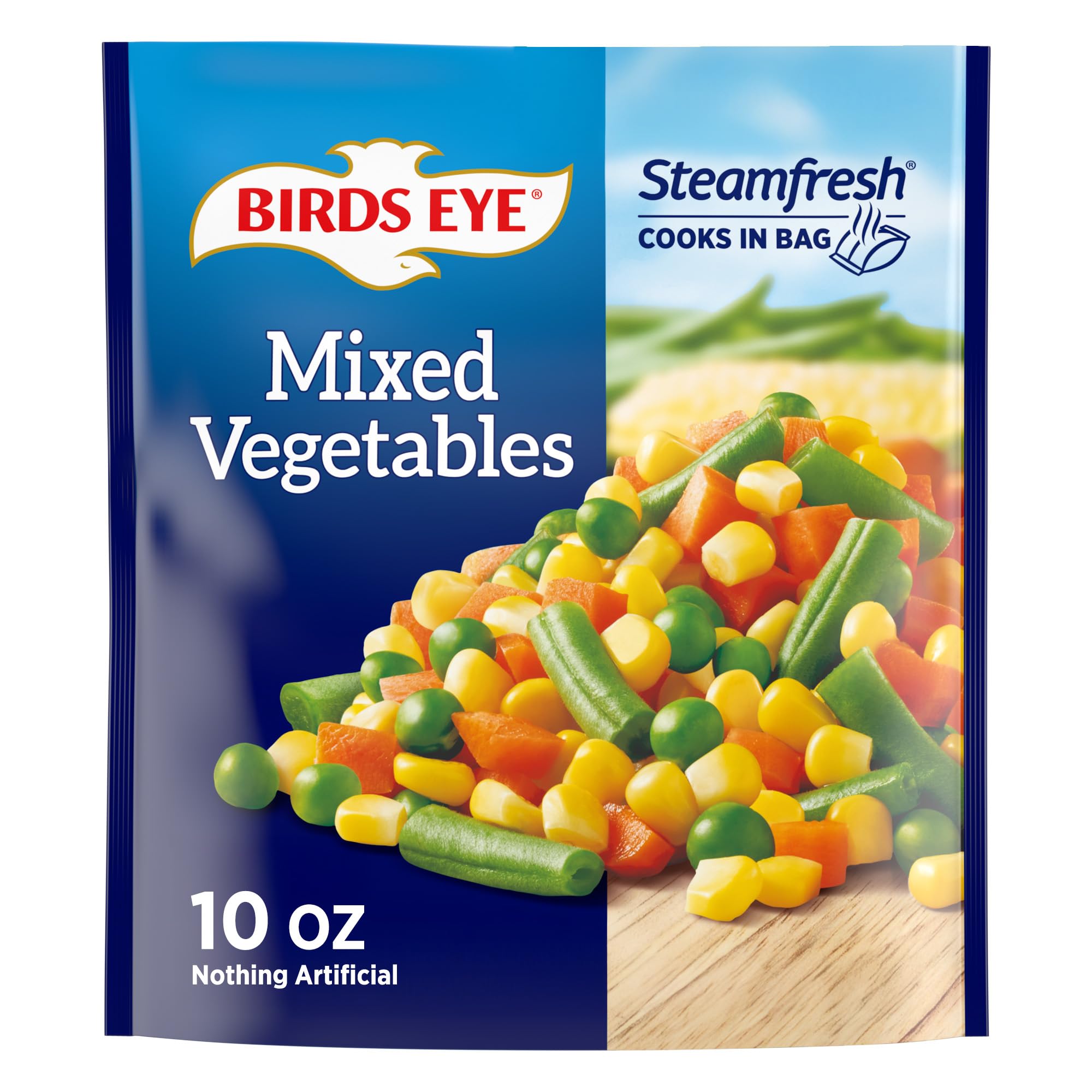 Birds Eye Mixed Vegetables, 10 OZ | Steam-in-bag frozen vegetables; quick and co