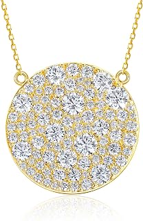 14K Gold Plated Silver Pave Birthstone Pendant Necklace for Women