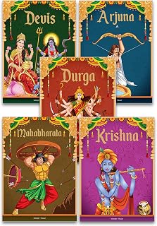Children's First Mythology Stories - Pack of 5 books (Devi, Durga, Arjuna, Mahabharta, Krishna) (Indian Mythology for Children)