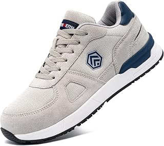 LARNMERN Pro - Safety Shoes for Men, Steel Toe, Non-Slip Protection, Lightweight, Breathable, Work Shoes, Size 36-49 EU