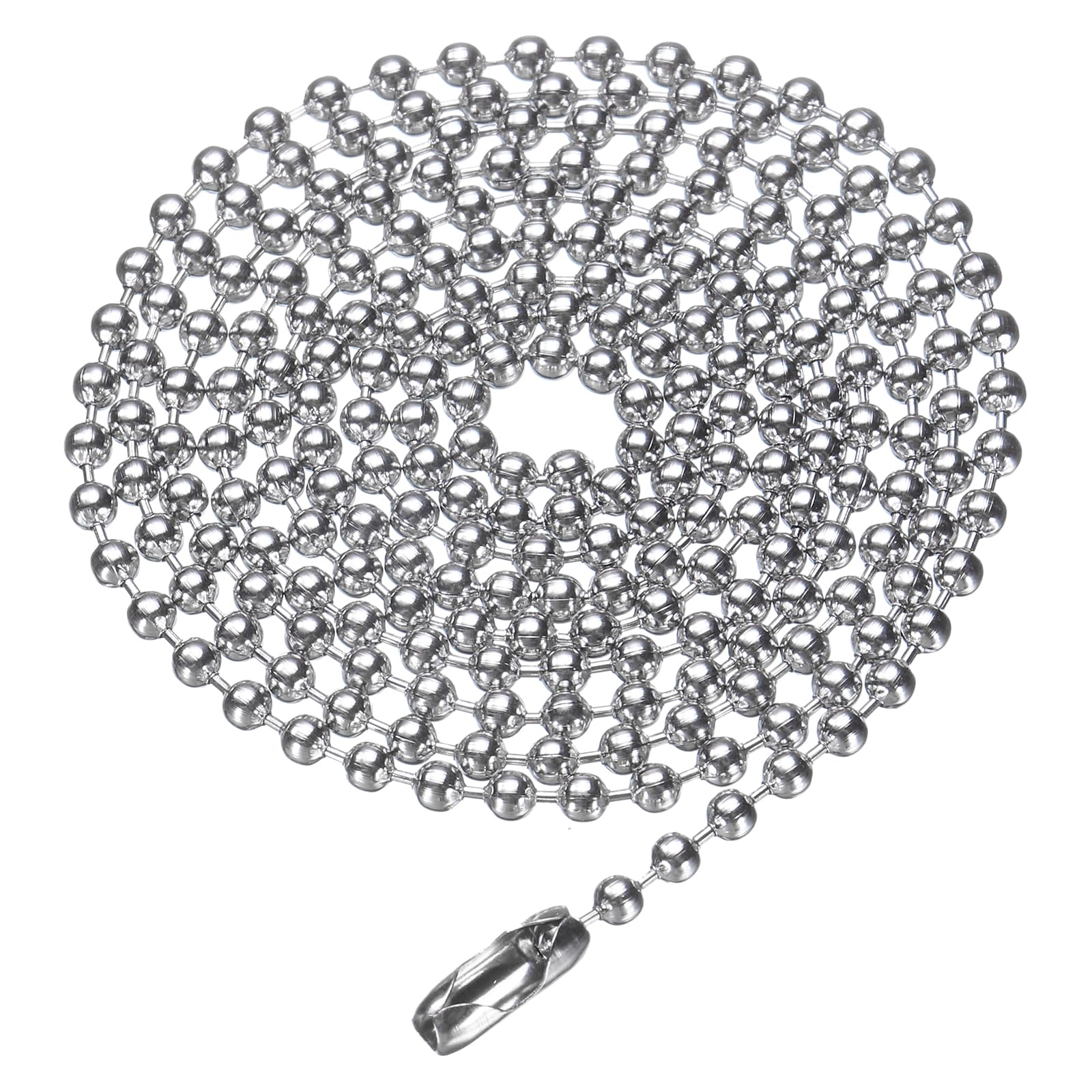 Generic Stainless Steel Ball Chain 2.4mm Length 35.4" 316L Round Bead Necklace D