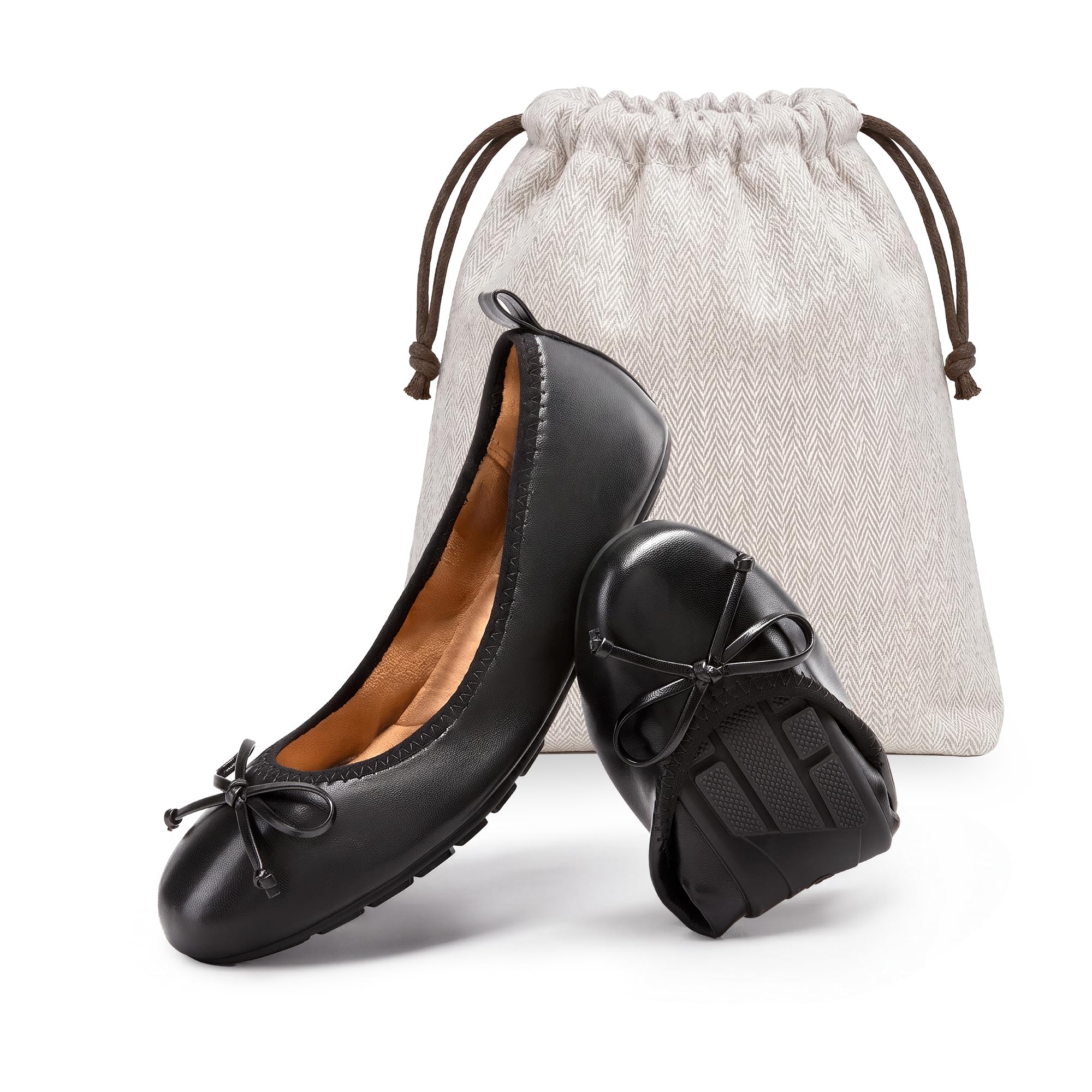 DREAM PAIRS Women's Foldable Ballet Ballerina Flats