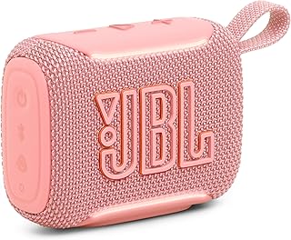 JBL Go 5 - Ultra-Portable Waterproof & Drop-Proof Speaker with JBL Legendary Sound & Ambient Edge Lighting, AirTouch Instant Stereo Pairing or Link Multiple Compatible Speakers via Auracast™ (Pink)