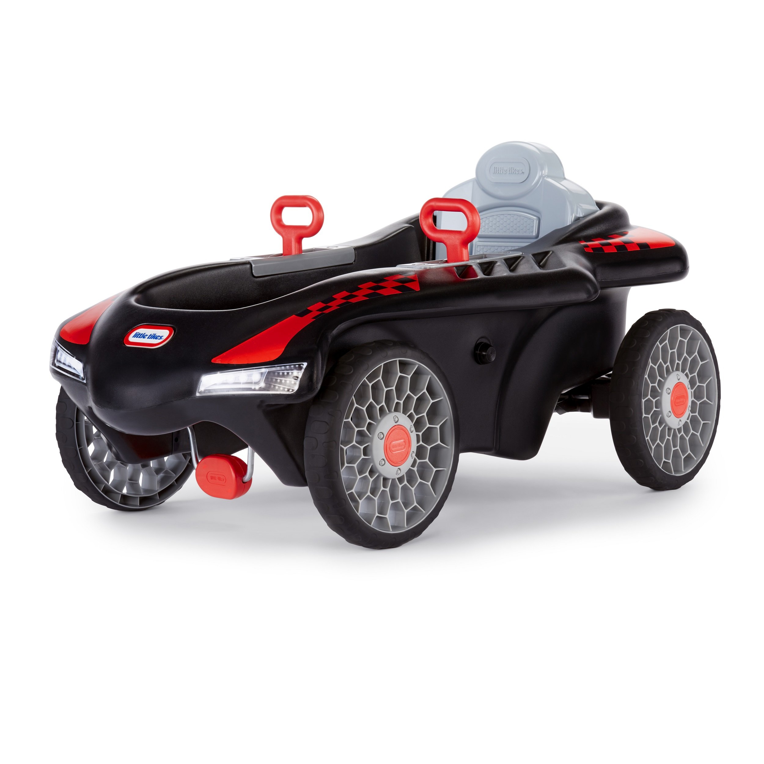 Little Tikes Jett Car Racer Black, Ride On Car with Adjustable Seat Back, Dual H