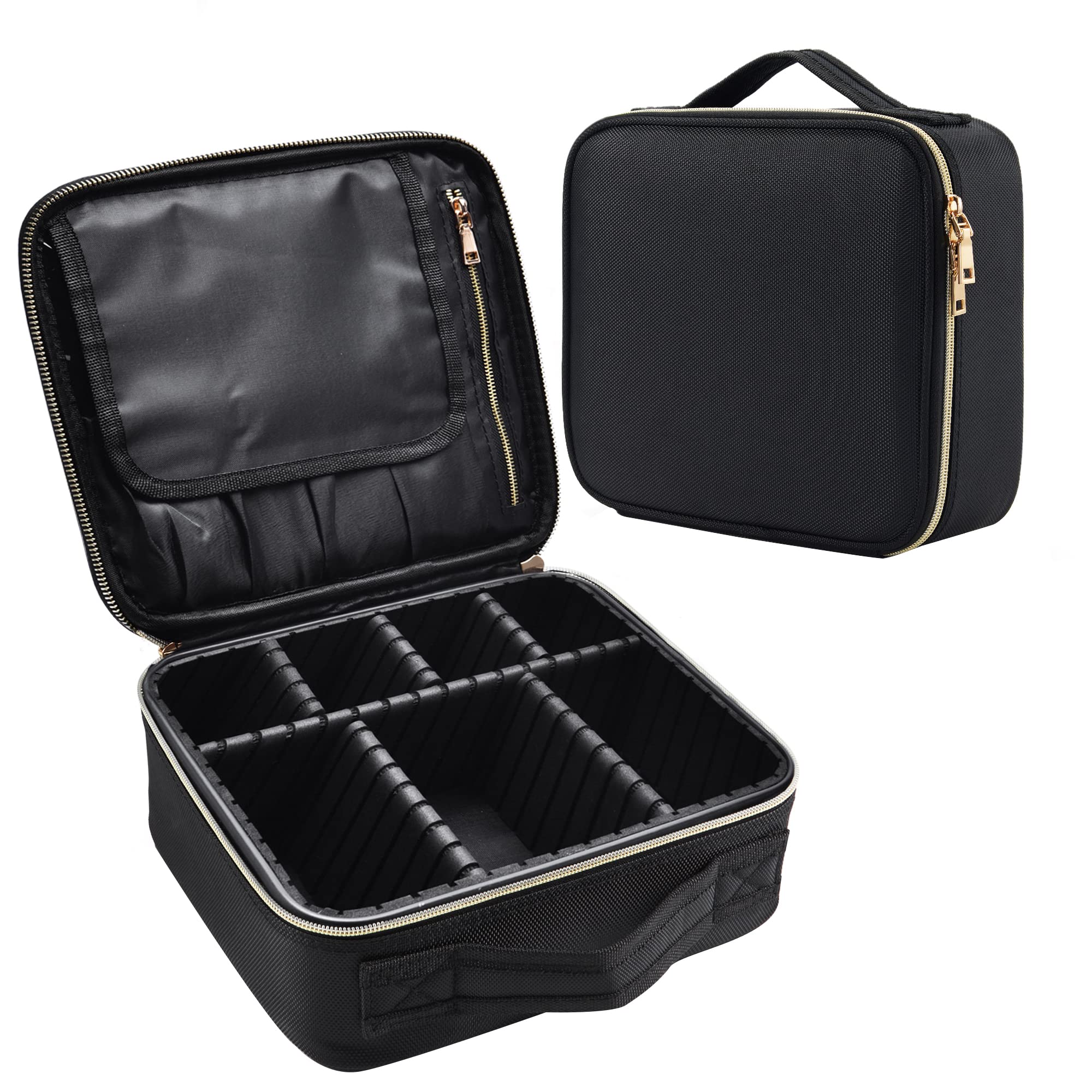 Joligrace Makeup Bag Cosmetic Case Vanity Travel Beauty Box Make Up Train Case H
