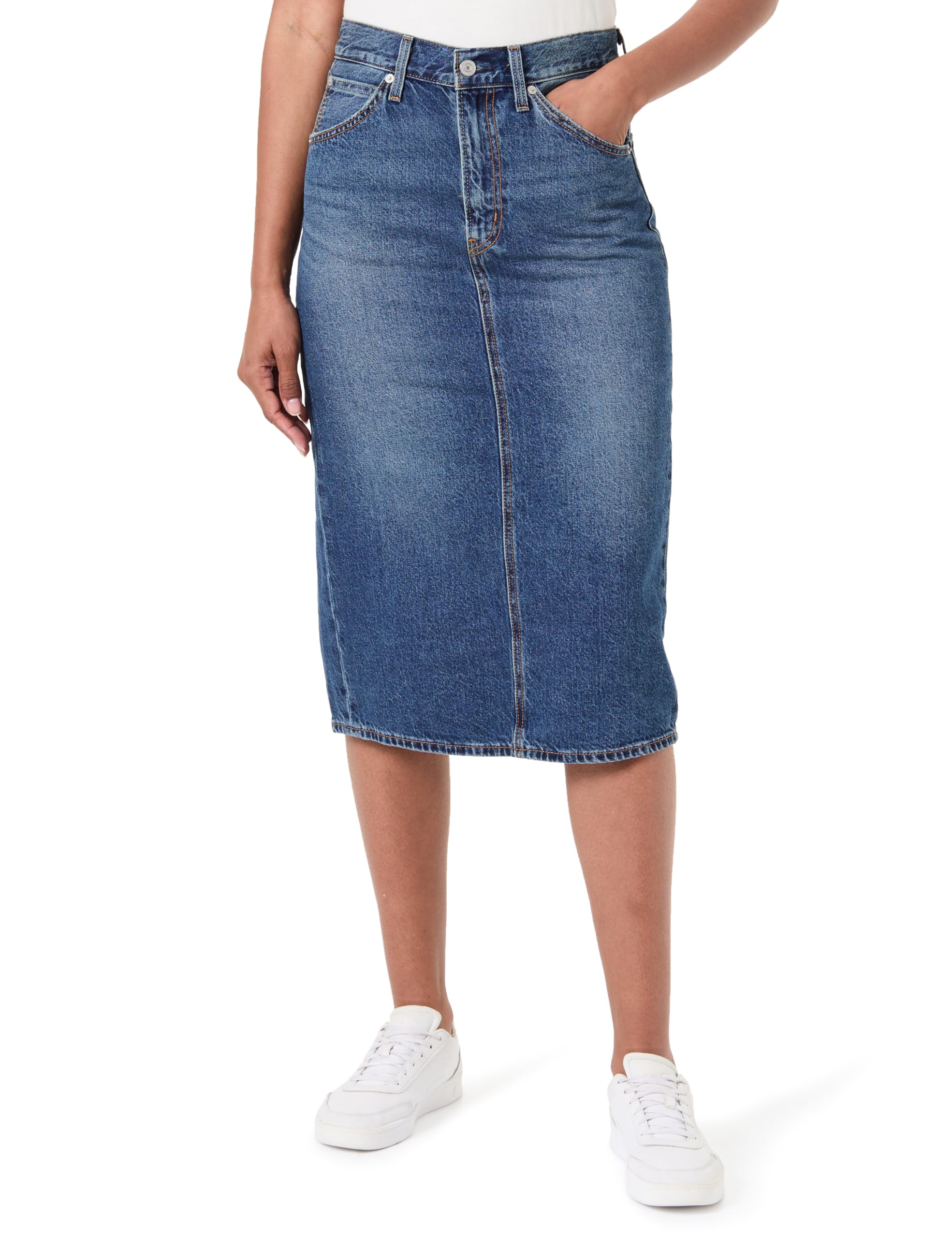 Levi'S High Rise Back Slit Skirt Women
