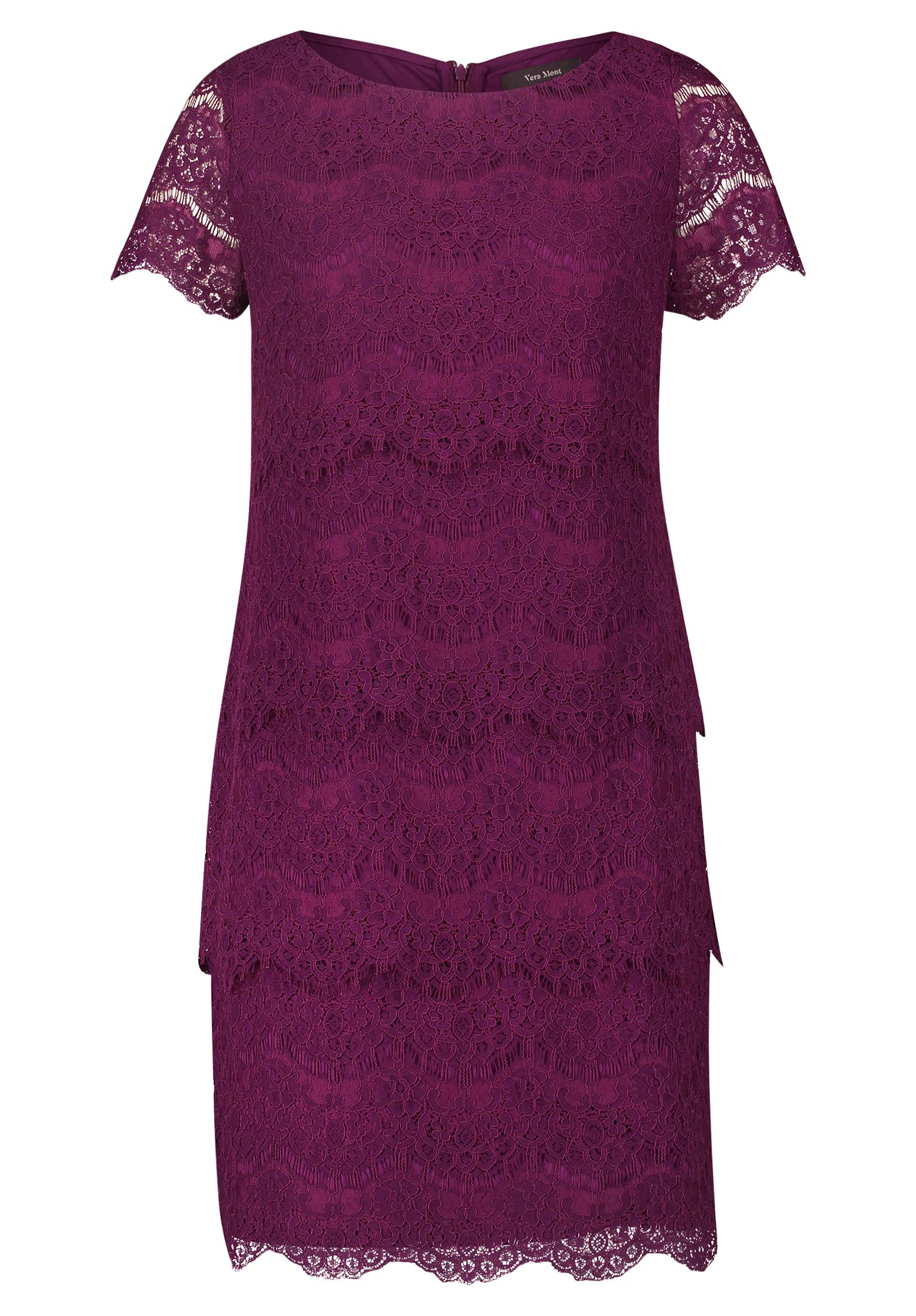 Vera Mont Women's Short Sleeve Lace Dress