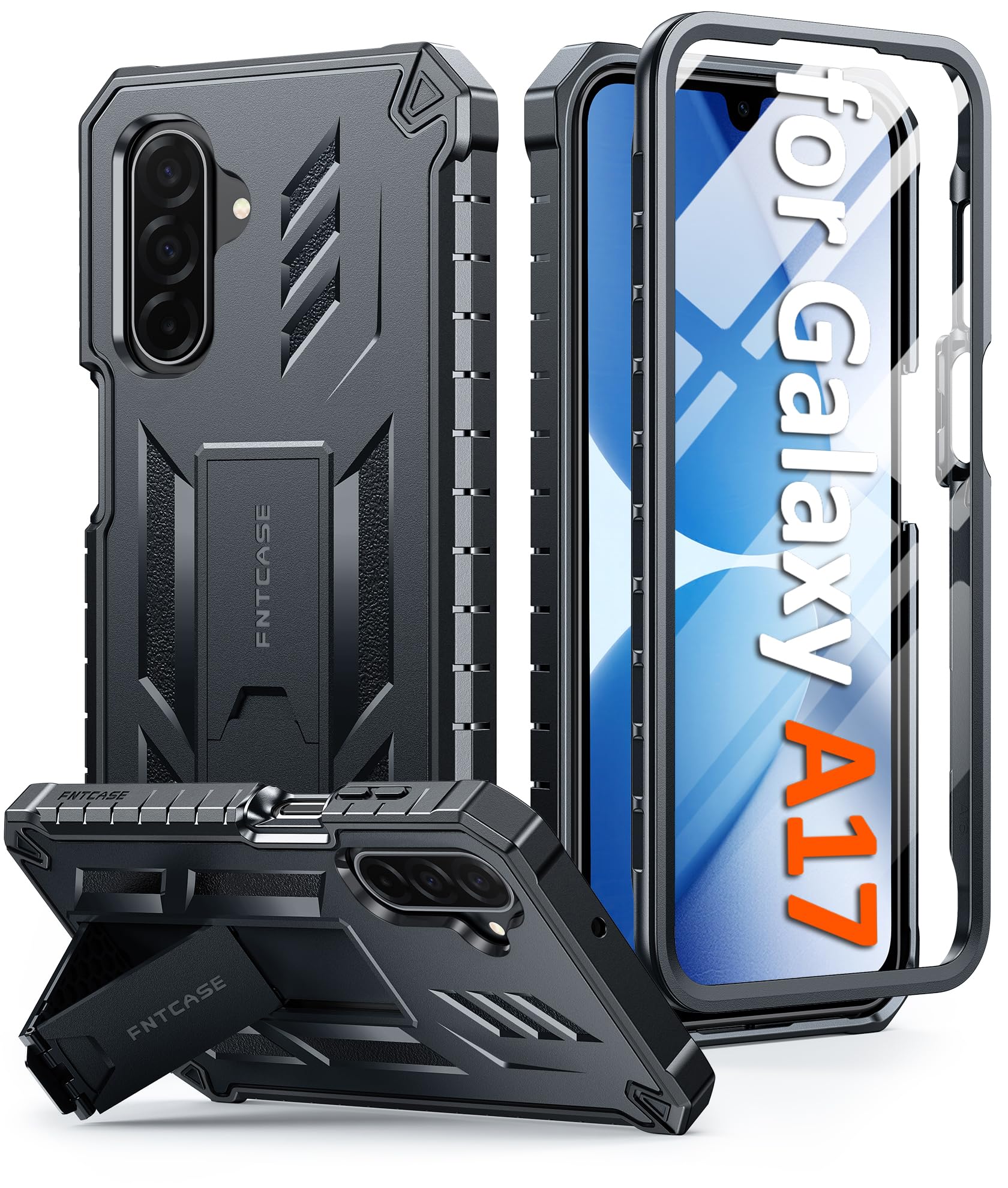 FNTCASE for Samsung Galaxy A17-5G Phone Case with Built-in Screen Protector | Ru