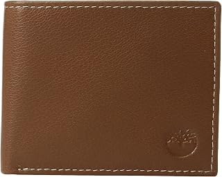 Timberland Mens Leather Wallet with Attached Flip Pocket Travel Accessory- Bi-Fold Wallet