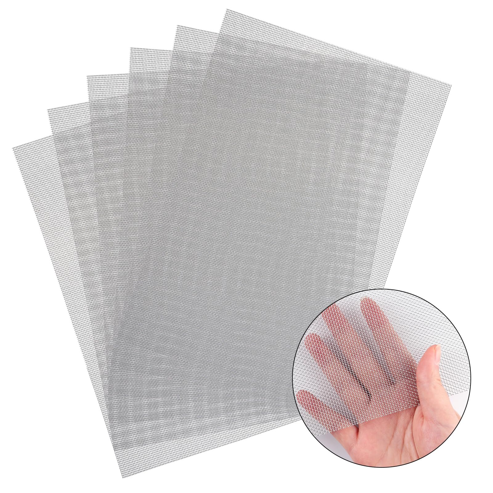 6 Pack 12×8 Inch Wire Mesh Screen, 20 Mesh Metal Stainless Steel Mesh | Sturdy N
