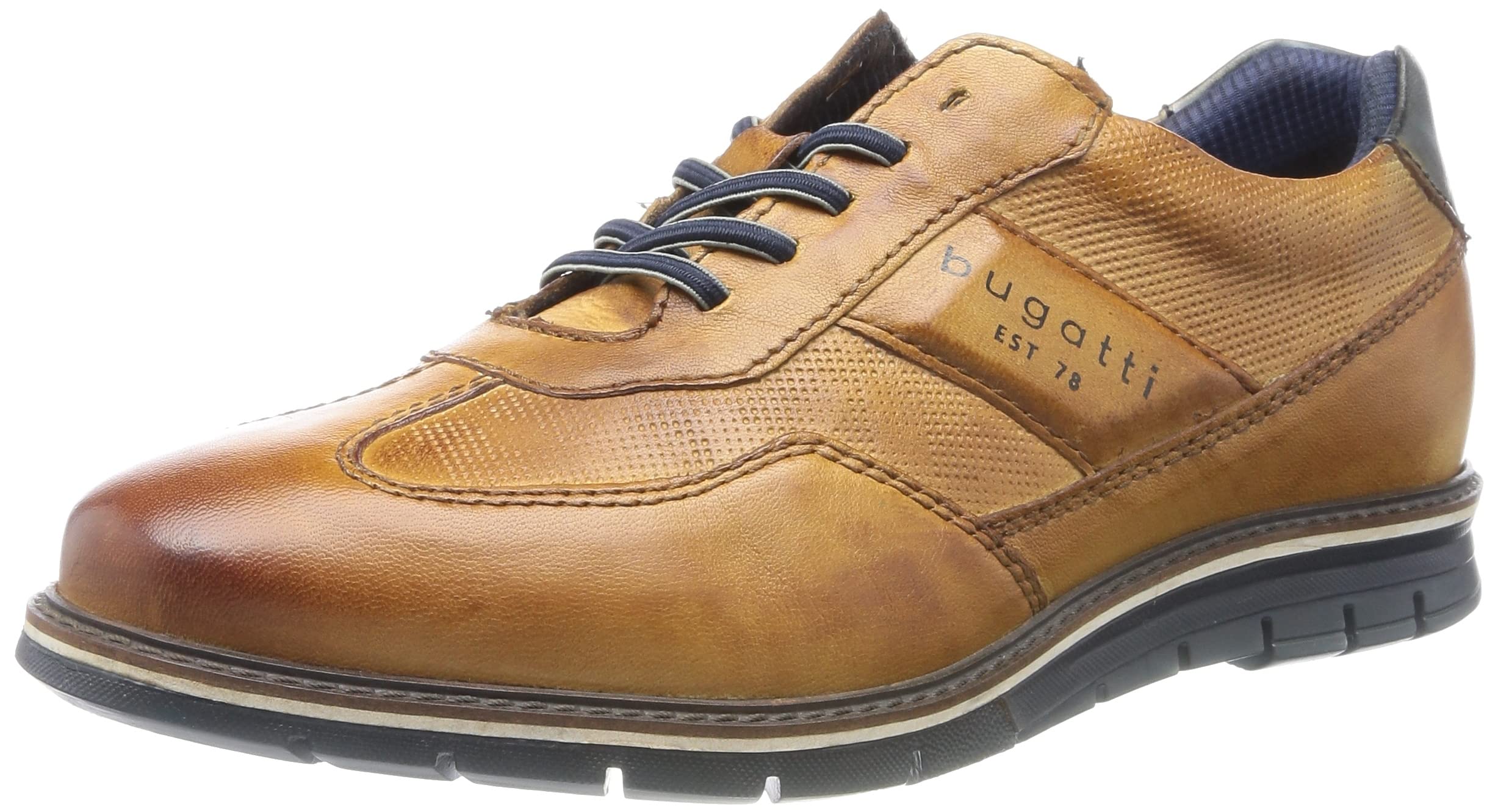 bugatti Men's Casual Leather Lace-ups, Sneakers With Hand Finish Lace Up