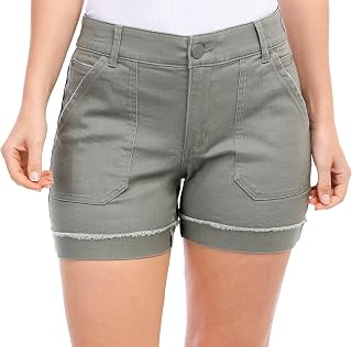 Democracy Women's Women's Ab Solution Utility Short Denim Shorts