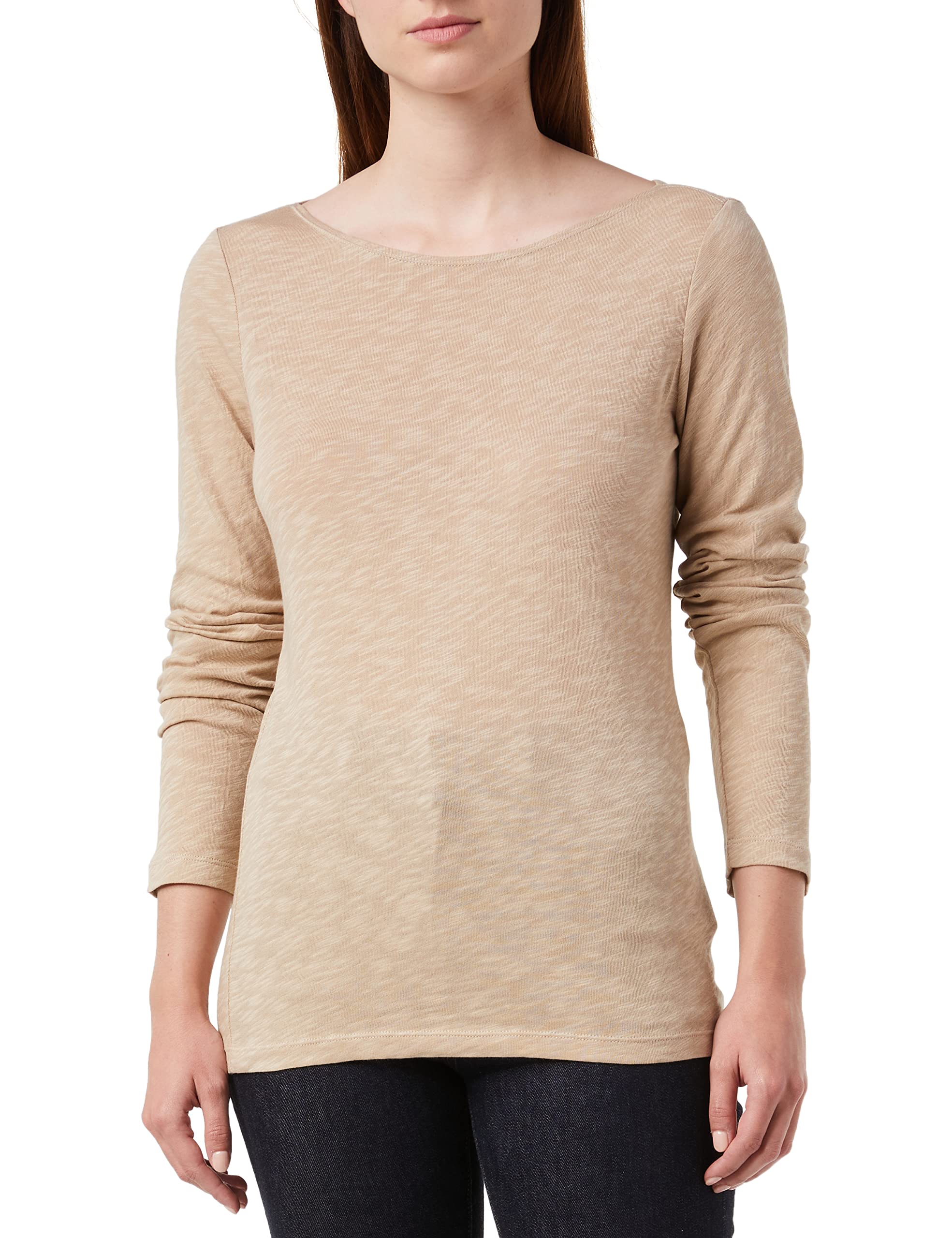 Marc OߴPolo Women's Striped Long Sleeve Top with Boat Neck