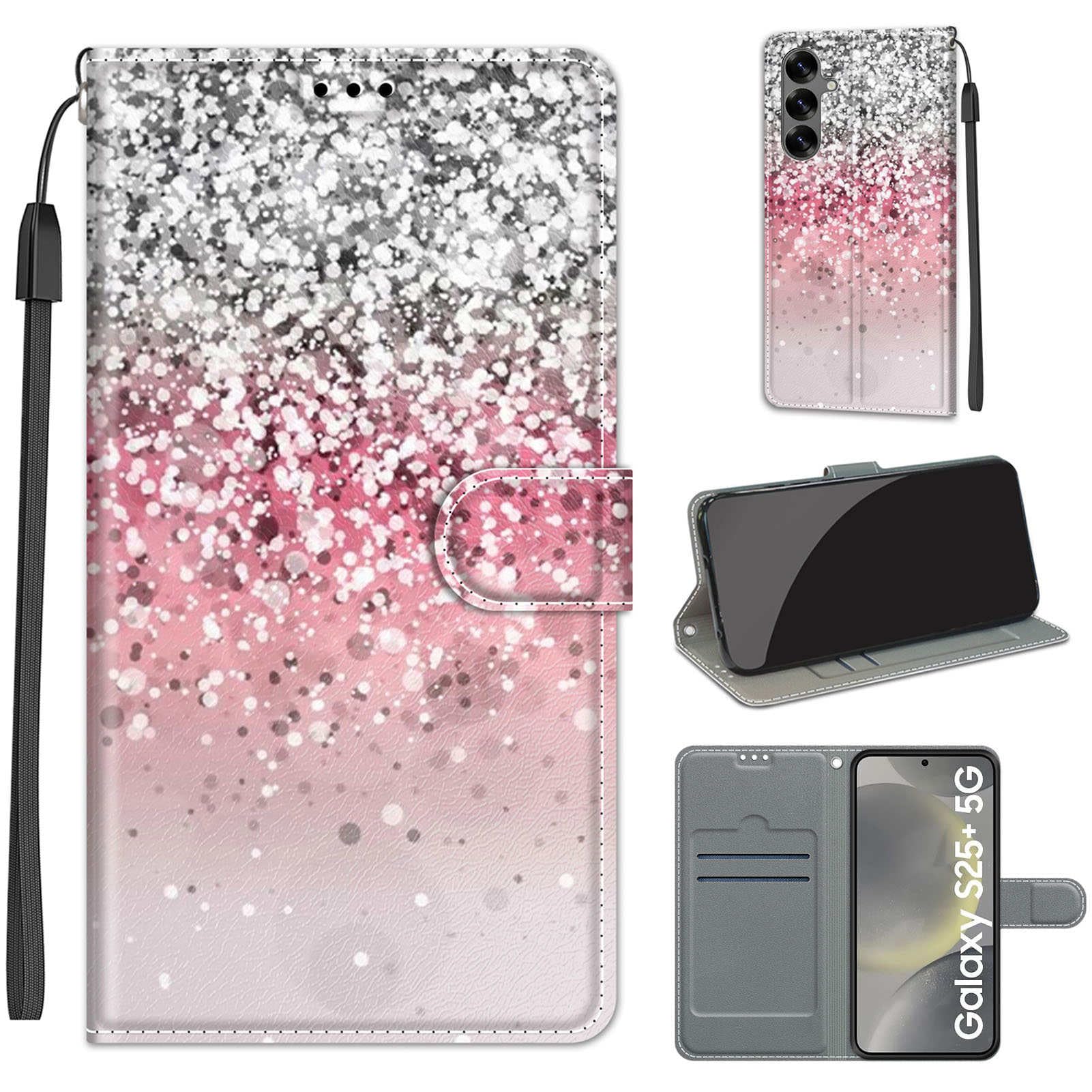 Case for Samsung Galaxy S25 Plus, silver pink