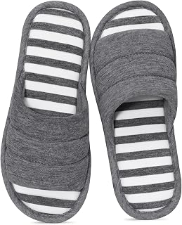 shevalues Open Toe House Slippers for Women Men Memory Foam Bedroom Shoes