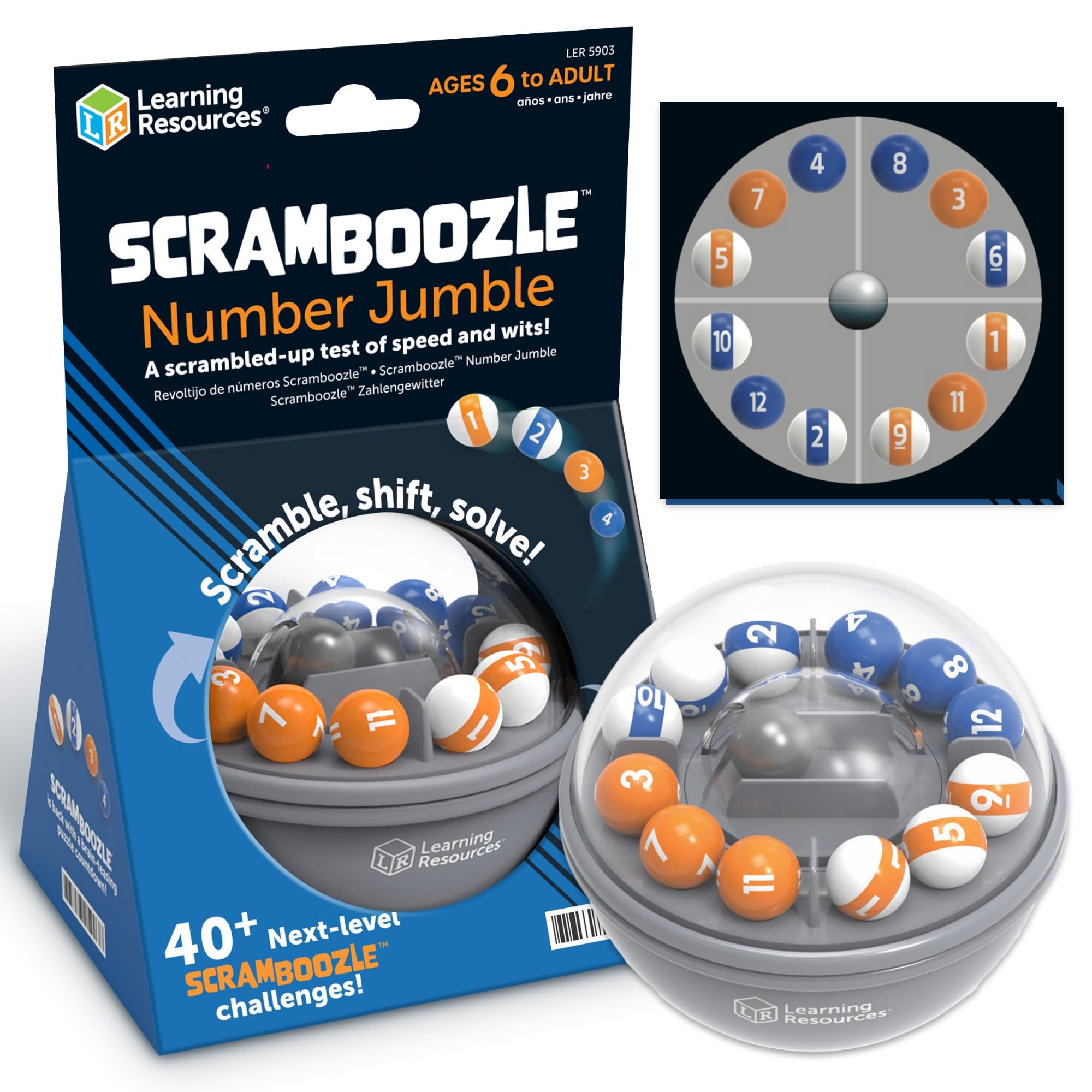 Learning Resources Scramboozle Number Jumble - 3D Brain Teasers for Kids and Adu