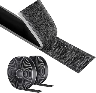 AiQInu Belcro Strong Adhesive, 8 m x 20 mm Double-Sided Reusable, Self Adhesive Tape for Home and DIY, Hook and Loop