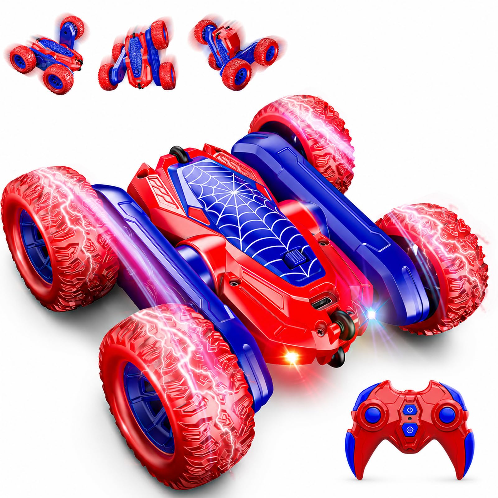 Dreamlandia 360° Flips Rechargeable Remote Control Car for Kids, 2.4GHz 4WD Stun