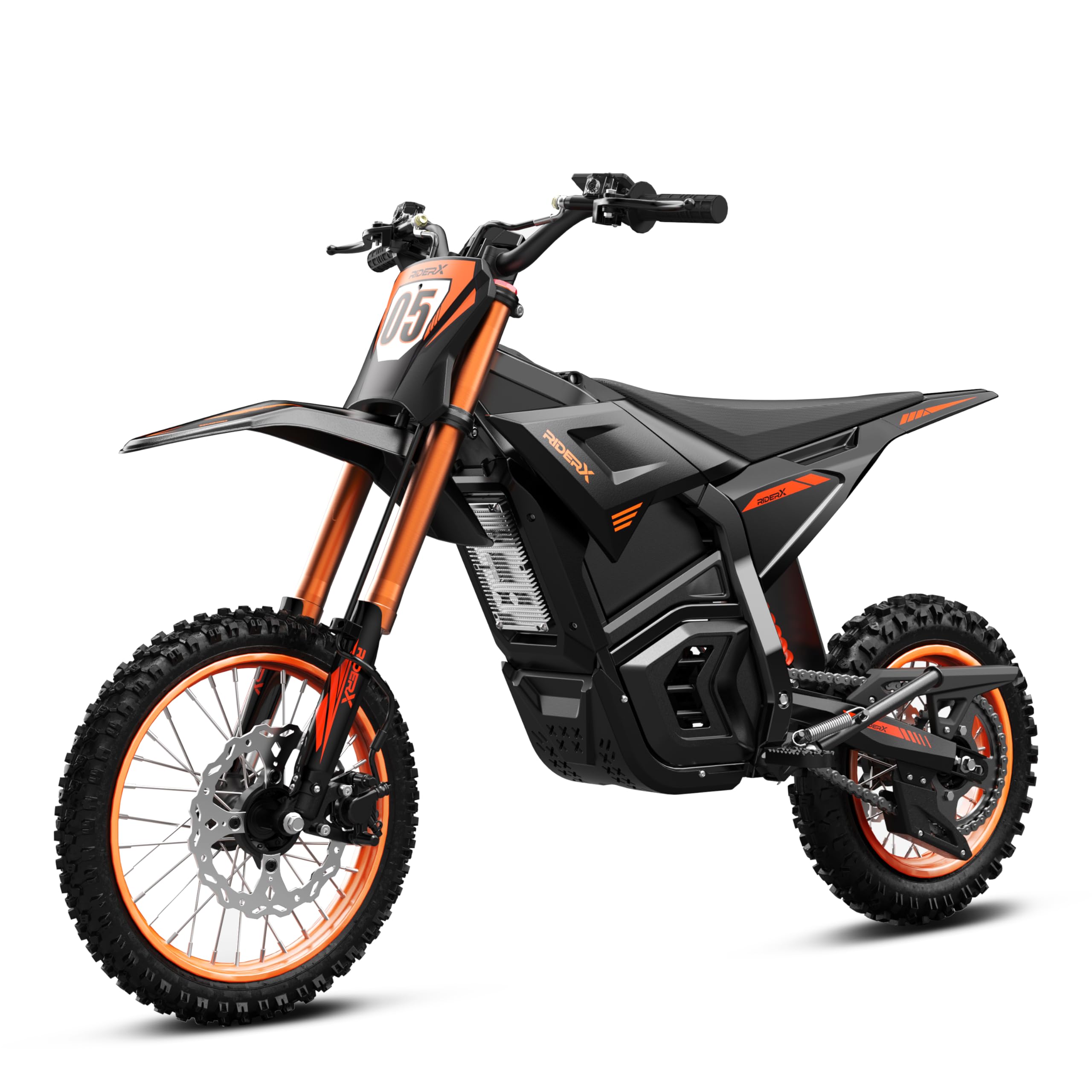 QuietEase Electric Dirt Bike for Adults Teens, 3000W Brushless 220Nm Motor - 45°