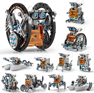 GOGIHCCH Solar Powered Kits Toys Robotics for Kids Ages 8-12, STEM Toys | Educational Building Science Experiment Kit, Boys Gifts for Kids 8 9 10 11 12 13 Years Learning Projects (Gray)