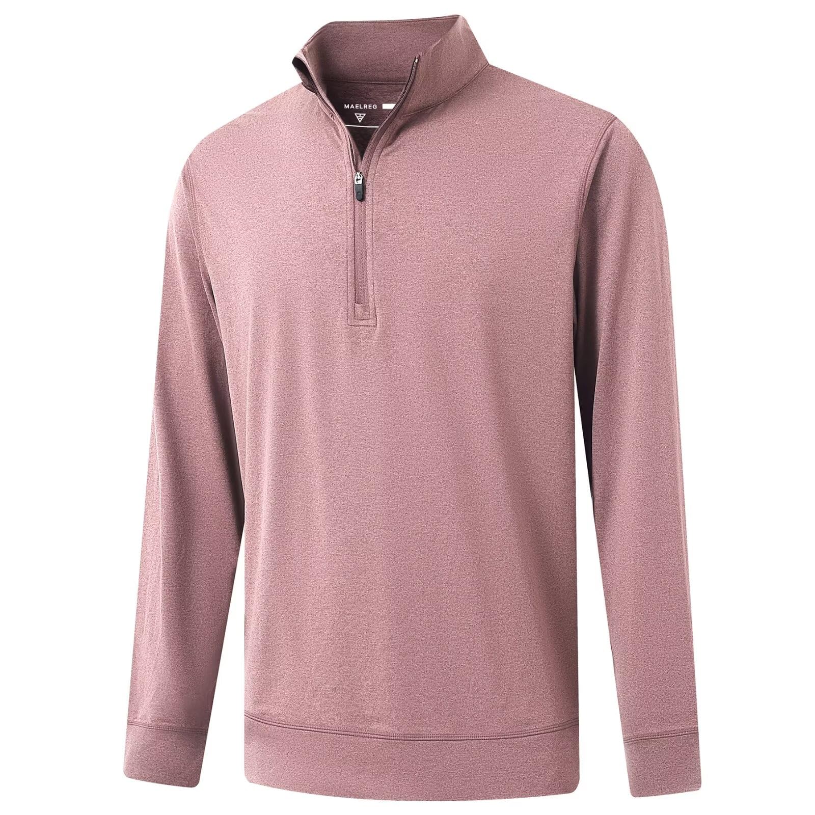 M MAELREG Men's Quarter Zip Moisture Wicking Heather Midlayer Golf 1/4 Zip Sweat