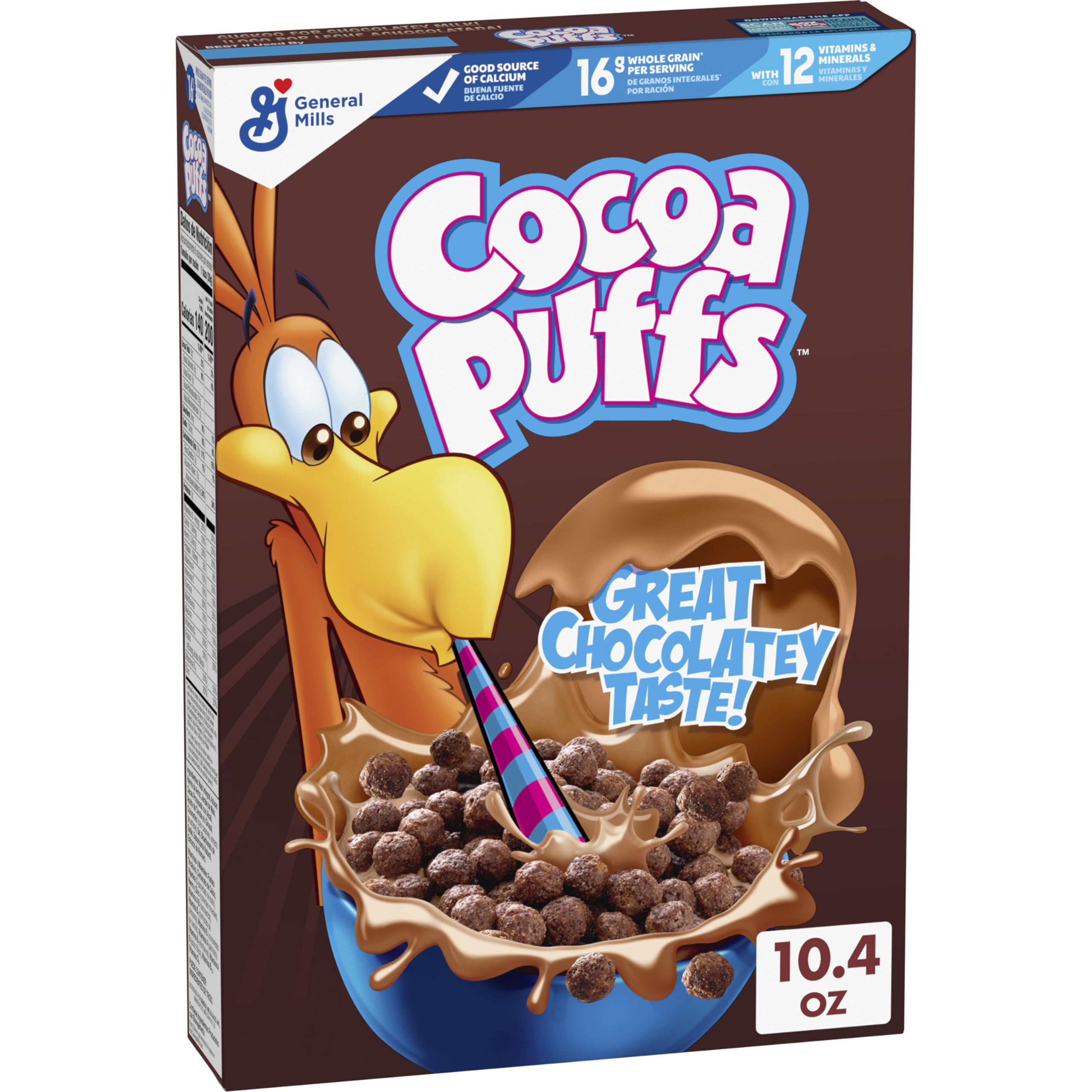 Cocoa Puffs, Chocolatey Breakfast Cereal, Made with Whole Grain, 10.4 oz | 16g W