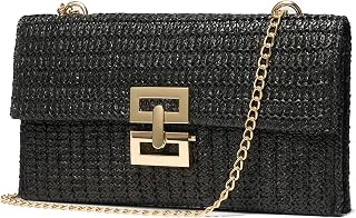 Raffia Straw Clutch Purses Women Woven Handbags Summer Beach Crossbody Bag