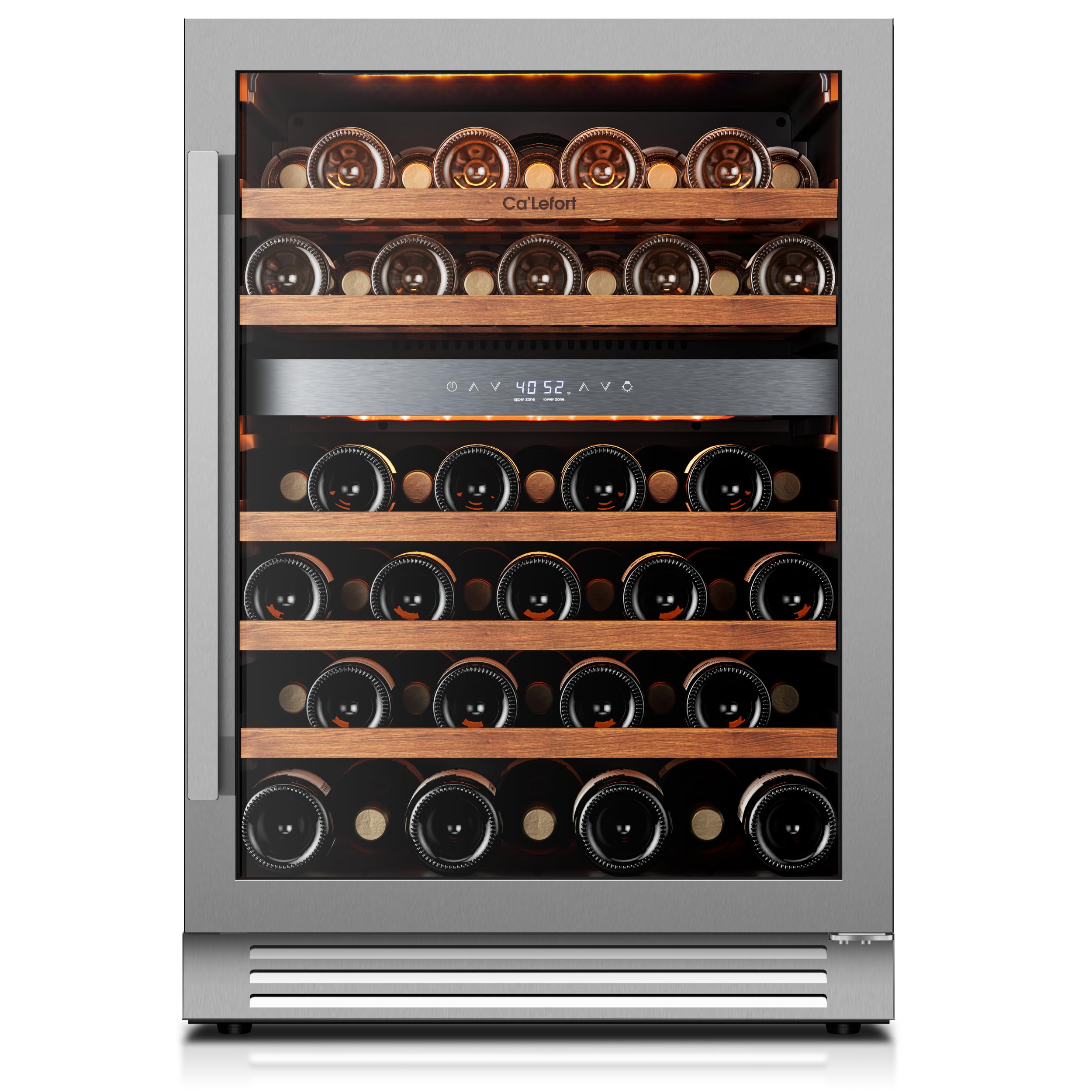 Ca'Lefort 24 Inch Wine Fridge, 51-Bottle Built-In Wine Cooler | 40-65°F Control,
