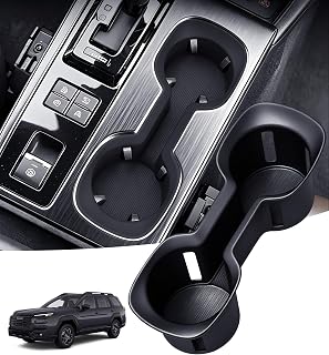 Center Console Cup Holder Inserts for Subaru Outback 2026, Interior Accessories Silicone Car Cup Holders Covers Protector for 2026 Outback, Black