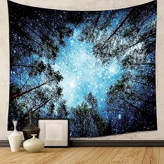 Forest Tapestry, Natural Forest Trees Tapestry for Bedroom, Aesthetic Forest Tapestry, Wall Tapestry for Living Room (59 x 39 inches)