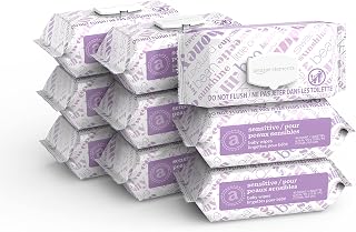 Amazon Elements Baby Wipes, Sensitive, 810 Count Flip-Top Packs