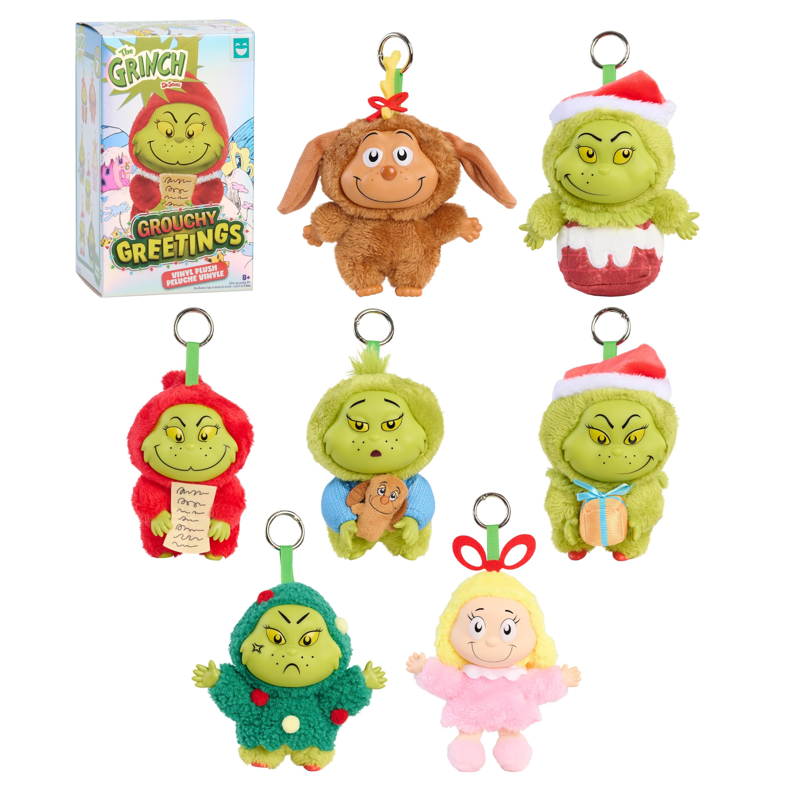 Happy Haul Dr. Seuss The Grinch Grouchy Greetings Blind Box Vinyl Plush | Clip-o