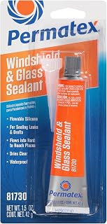 Permatex 81730 Flowable Silicone Windshield and Glass Sealer, 1.5 oz.